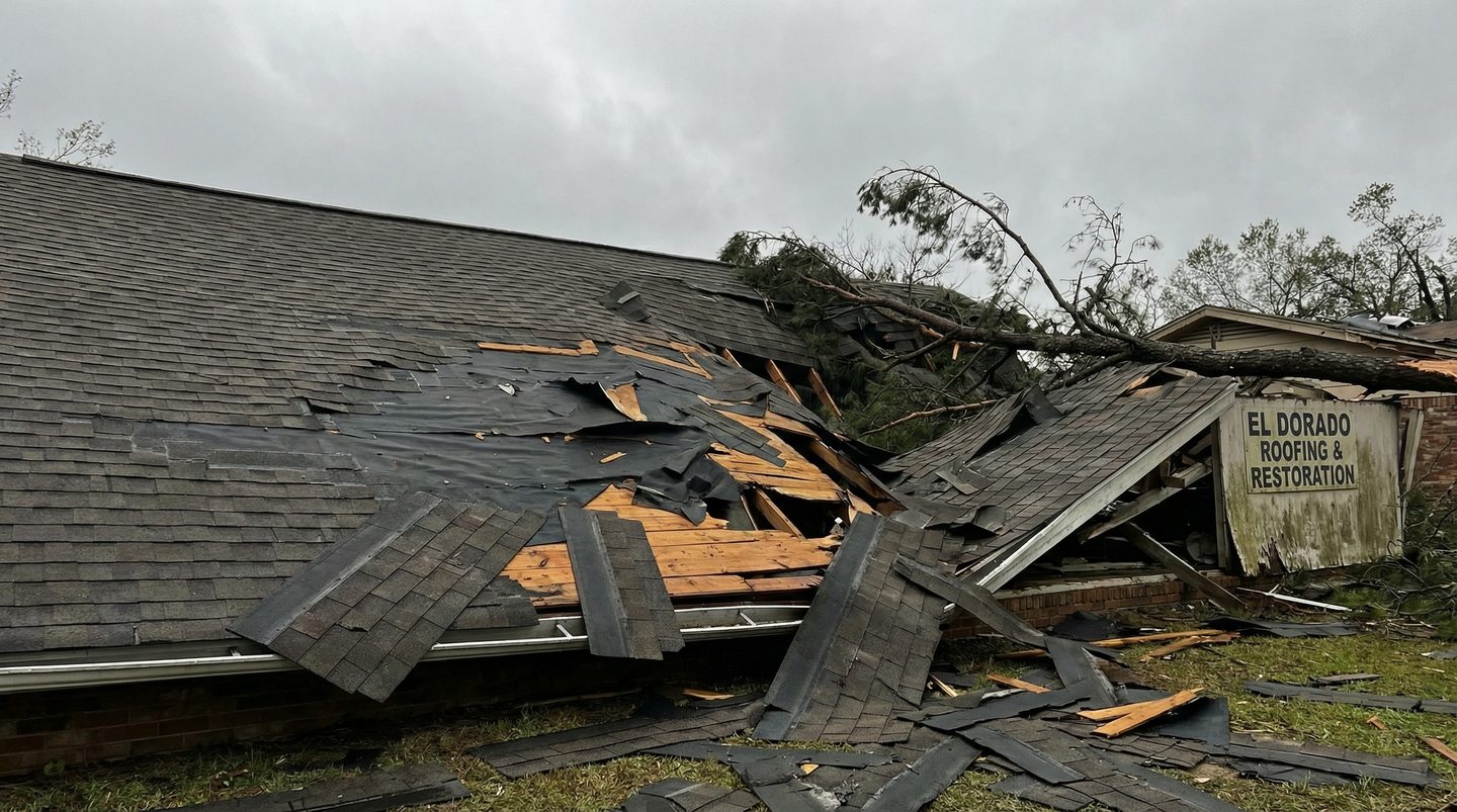 Wind damage restoration in El Dorado, AR by El Dorado Disaster Restoration